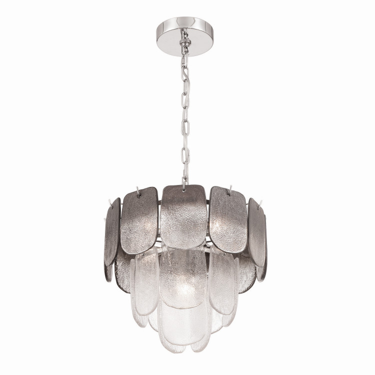 Artcraft - AC12051CS - Five Light Pendant - Bianca - Polished Nickel Crystalline Smoke
