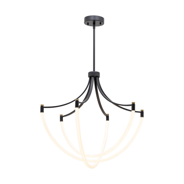 Artcraft - AC6810BK - LED Chandelier - Cascata - Black and Brushed Brass Artcraft - AC6810BK - LED Chandelier - Cascata - Black and Brushed Brass
