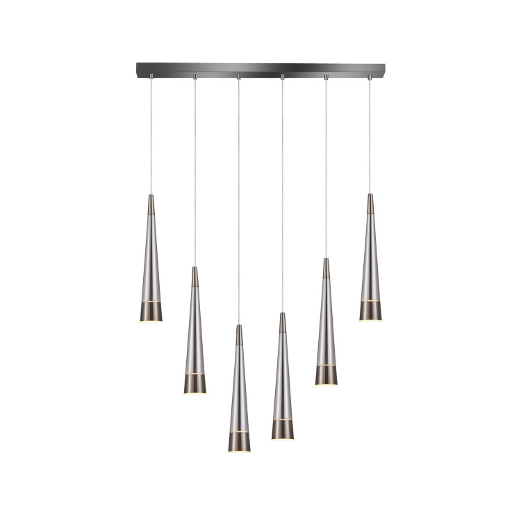 Artcraft - AC6826SM - LED Island Pendant - Sunnyvale - Pearl Black and Smoke Artcraft - AC6826SM - LED Island Pendant - Sunnyvale - Pearl Black and Smoke