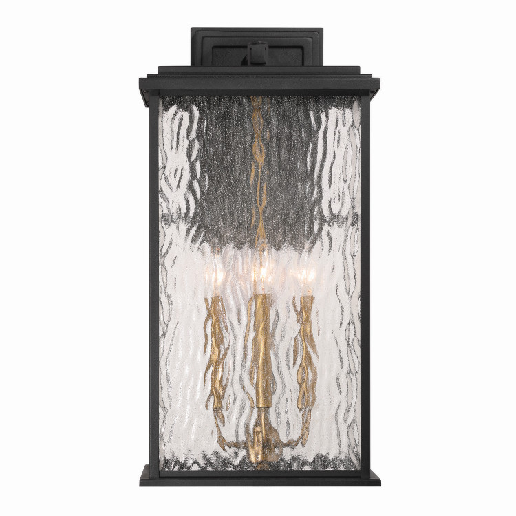 Artcraft - AC9274BK - Four Light Outdoor Wall Sconce - Estate - Black Brass