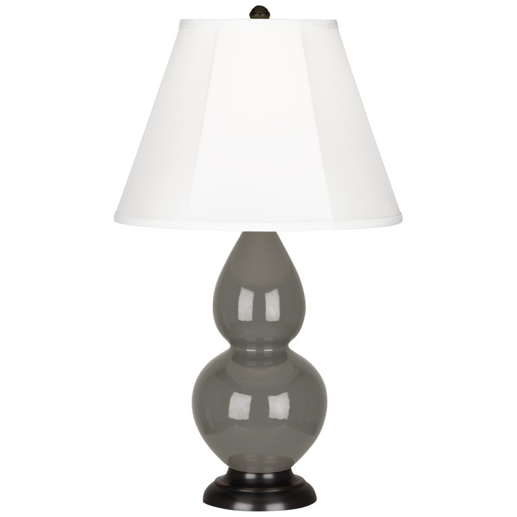Robert Abbey - CR11 - One Light Accent Lamp - Small Double Gourd - Ash Glazed Ceramic w/Deep Patina Brinzeed Robert Abbey - CR11 - One Light Accent Lamp - Small Double Gourd - Ash Glazed Ceramic w/Deep Patina Brinzeed