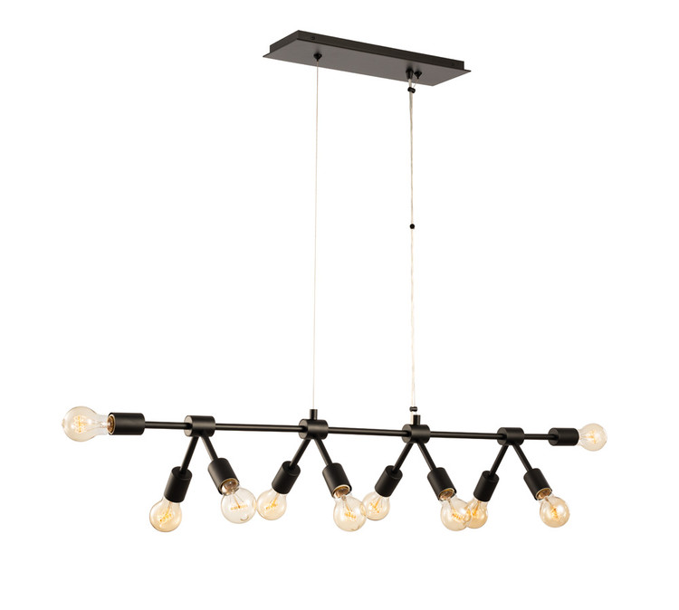 Kalco - 512361MB - Ten Light Island Pendant - Union - Matte Black