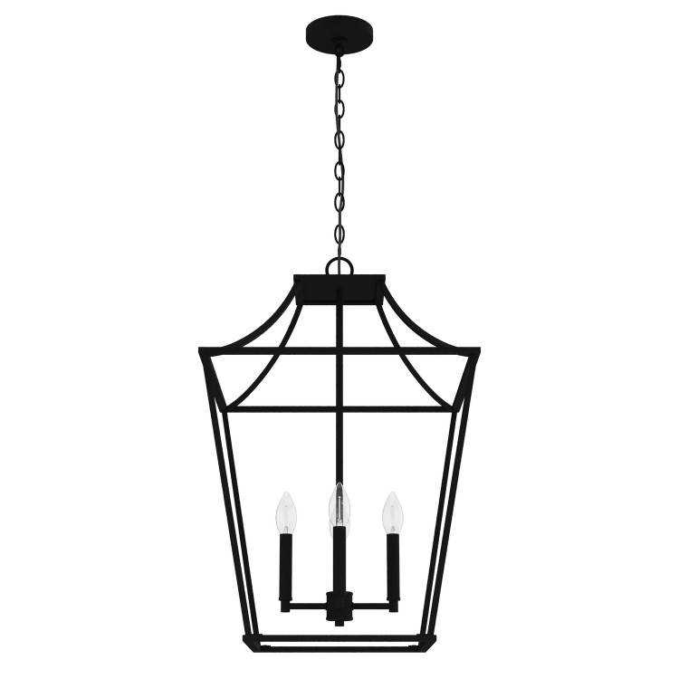 Hunter - 19704 - Four Light Pendant - Laurel Ridge - Natural Black Iron