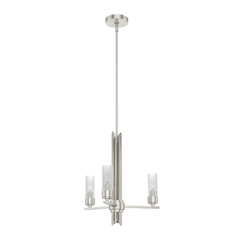 Hunter - 19782 - Three Light Chandelier - Gatz - Brushed Nickel