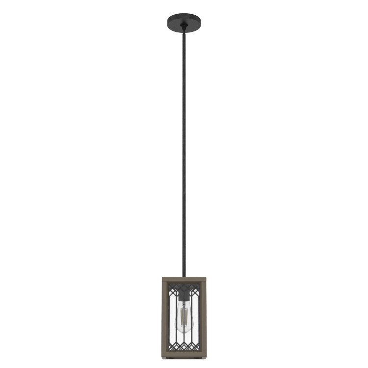 Hunter - 19973 - One Light Mini Pendant - Chevron - Rustic Iron