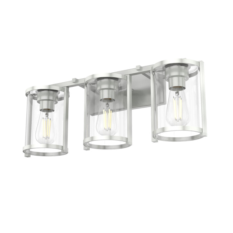 Hunter - 48007 - Three Light Bathroom Vanity - Astwood - Brushed Nickel