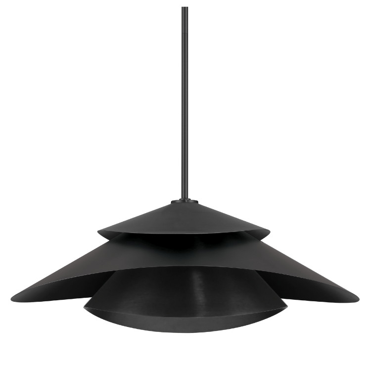 Hunter - 48155 - One Light Pendant - Hiro - Matte Black Hunter - 48155 - One Light Pendant - Hiro - Matte Black