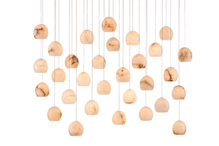 Currey and Company - 9000-0900 - 30 Light Pendant - Lazio Collection - White