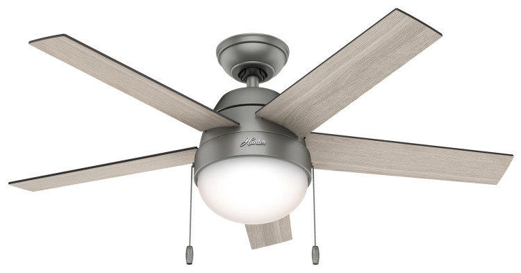 Hunter - 59267 - 46 Ceiling Fan - Anslee - Matte Silver