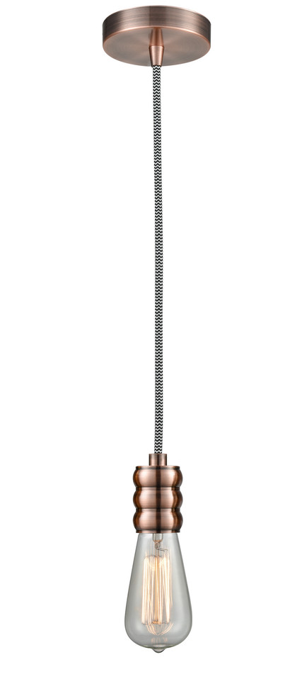 Innovations - 100AC-10BW-5AC - One Light Mini Pendant - Gatsby - Antique Copper