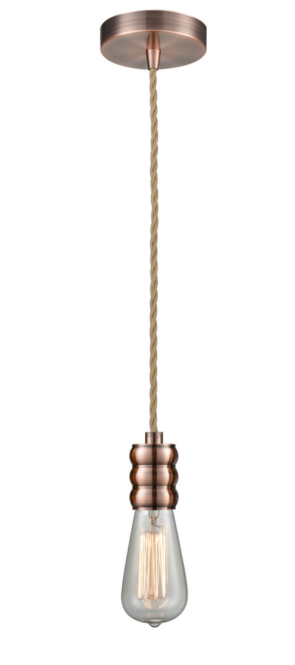 Innovations - 100AC-10RE-5AC - One Light Mini Pendant - Gatsby - Antique Copper