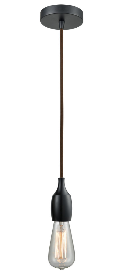 Innovations - 100BK-10BR-3BK - One Light Mini Pendant - Chelsea - Matte Black