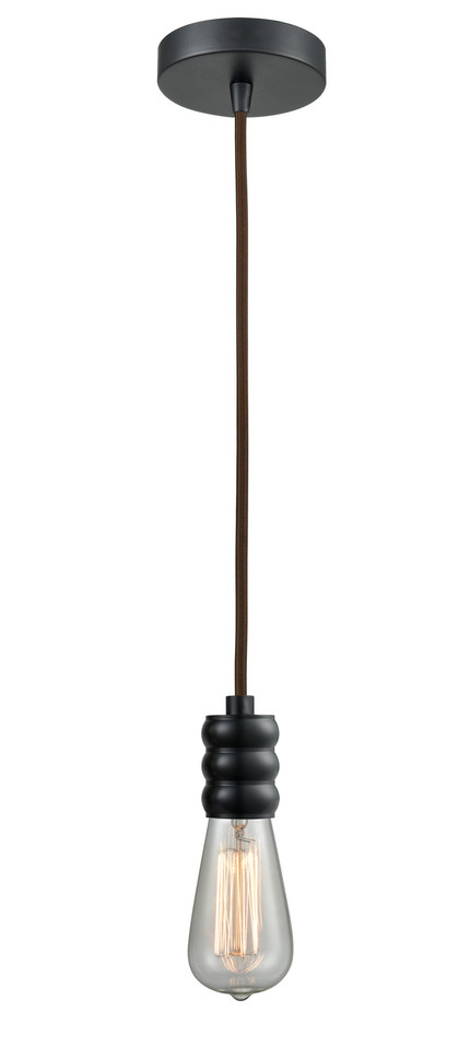 Innovations - 100BK-10BR-5BK - One Light Mini Pendant - Gatsby - Matte Black