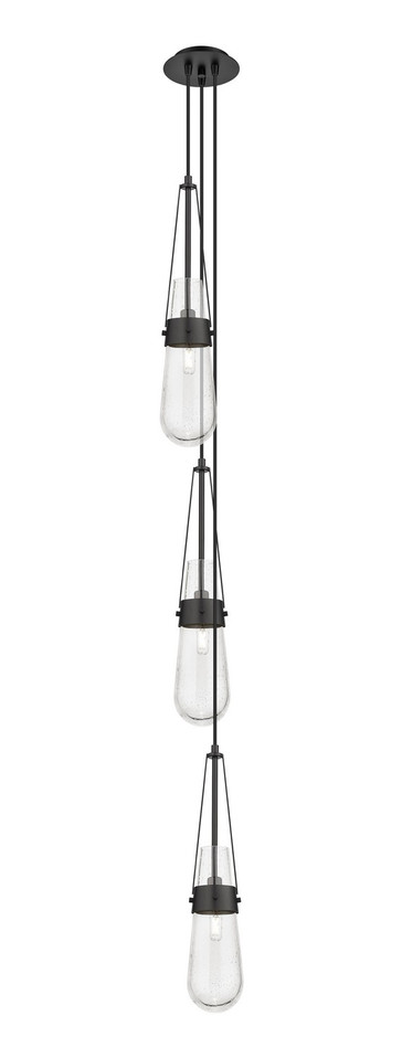 Innovations - 103-452-1P-BK-G452-4SDY - Three Light Pendant - Downtown Urban - Matte Black