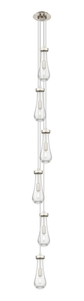Innovations - 106-451-1P-SN-G451-4SDY - Six Light Pendant - Downtown Urban - Brushed Satin Nickel