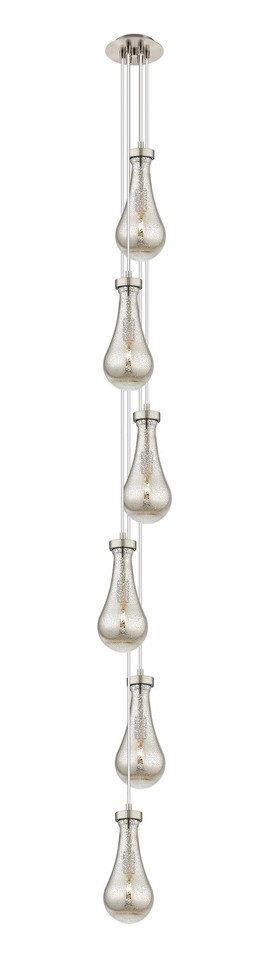 Innovations - 106-451-1P-SN-G451-5ME - Six Light Pendant - Downtown Urban - Brushed Satin Nickel