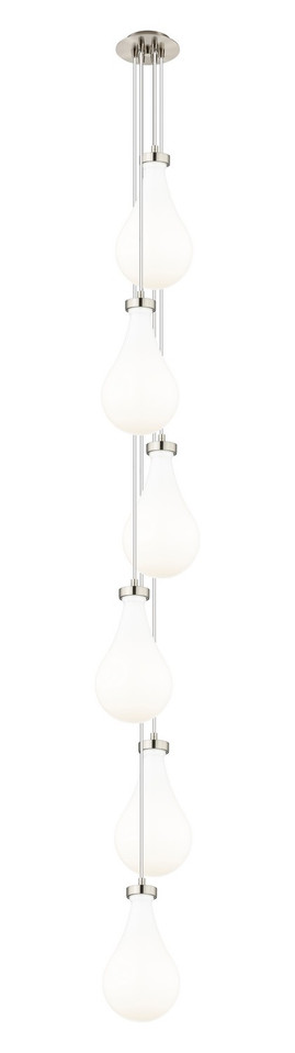 Innovations - 106-451-1P-SN-G451-7GWH - Six Light Pendant - Downtown Urban - Brushed Satin Nickel