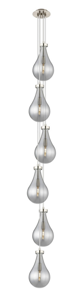 Innovations - 106-451-1P-SN-G451-7SM - Six Light Pendant - Downtown Urban - Brushed Satin Nickel