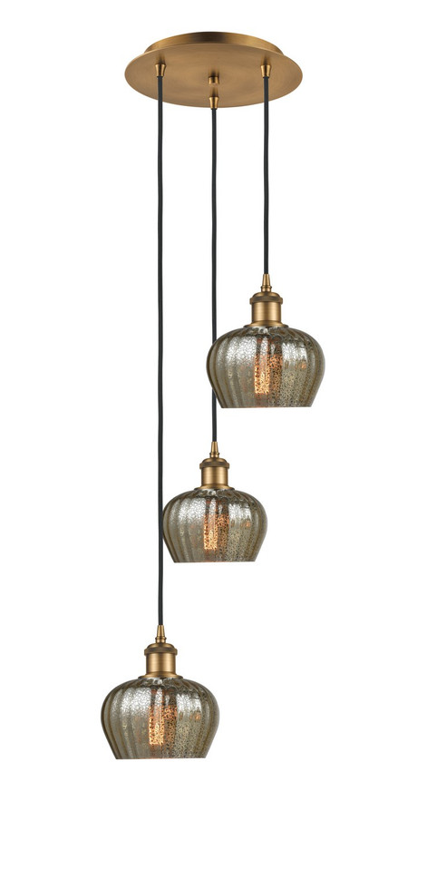 Innovations - 113B-3P-BB-G96 - Three Light Pendant - Ballston - Brushed Brass