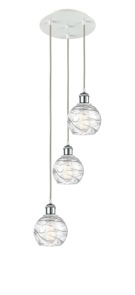Innovations - 113B-3P-WPC-G1213-6 - LED Pendant - Ballston - White Polished Chrome