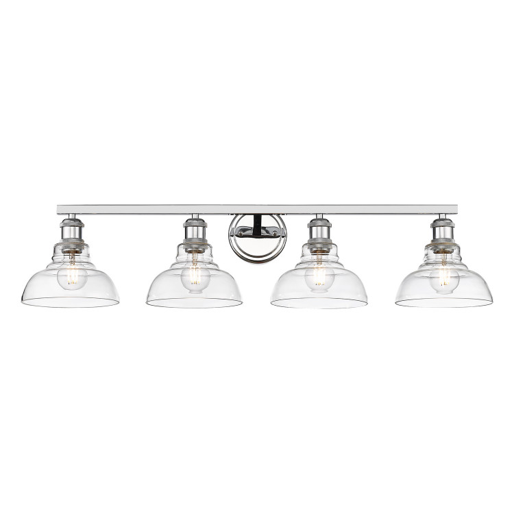 Golden - 0305-BA4 CH-CLR - Four Light Vanity - Carver - Chrome