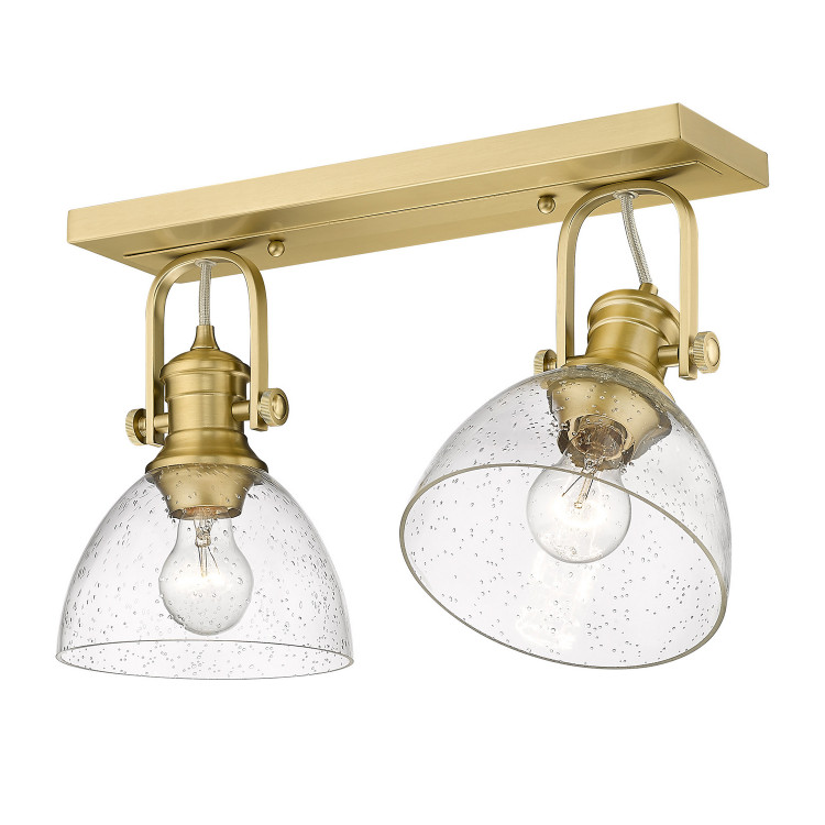 Golden - 3118-2SF BCB-SD - Two Light Semi-Flush Mount - Hines - Brushed Champagne Brass
