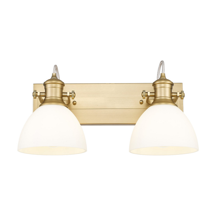 Golden - 3118-BA2 BCB-OP - Two Light Vanity - Hines - Brushed Champagne Brass