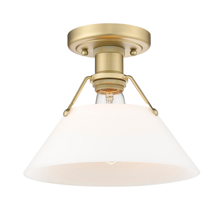 Golden - 3306-FM BCB-OP - One Light Flush Mount - Orwell - Brushed Champagne Brass