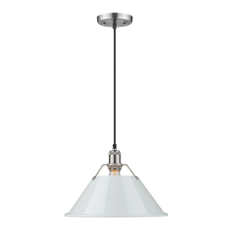 Golden - 3306-L PW-DB - One Light Pendant - Orwell - Pewter