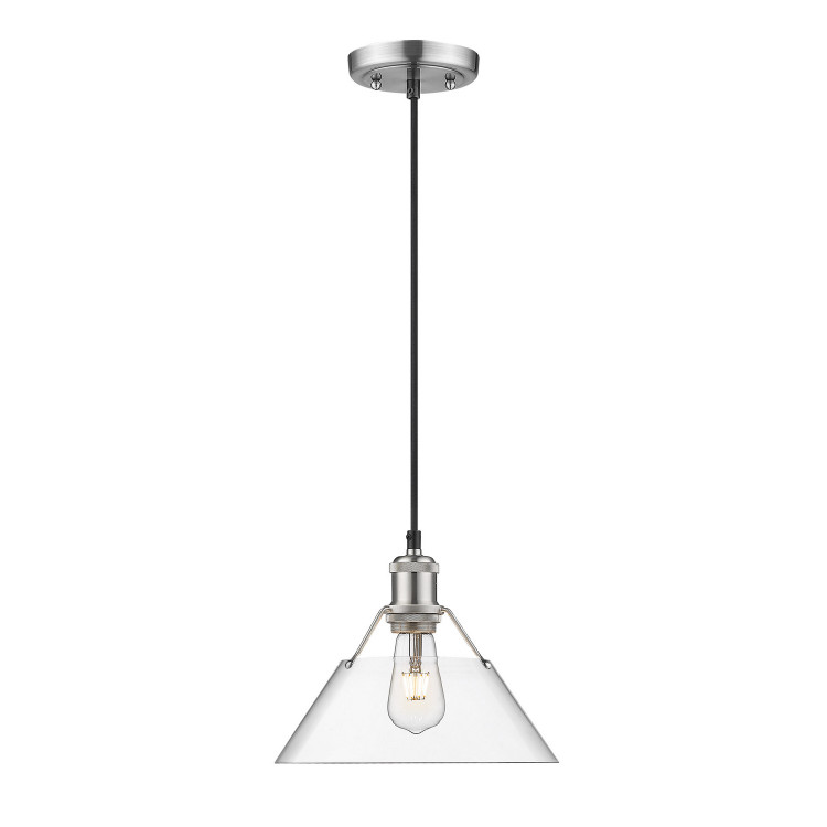 Golden - 3306-M PW-CLR - One Light Pendant - Orwell - Pewter