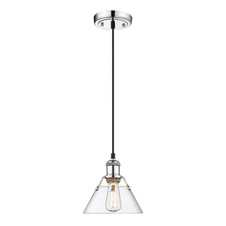 Golden - 3306-S CH-CLR - One Light Mini Pendant - Orwell - Chrome