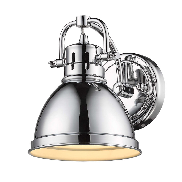 Golden - 3602-BA1 CH-CH - One Light Bath Vanity - Duncan - Chrome