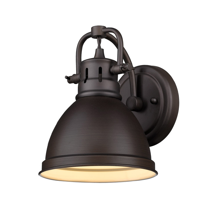 Golden - 3602-BA1 RBZ-RBZ - One Light Bath Vanity - Duncan - Rubbed Bronze