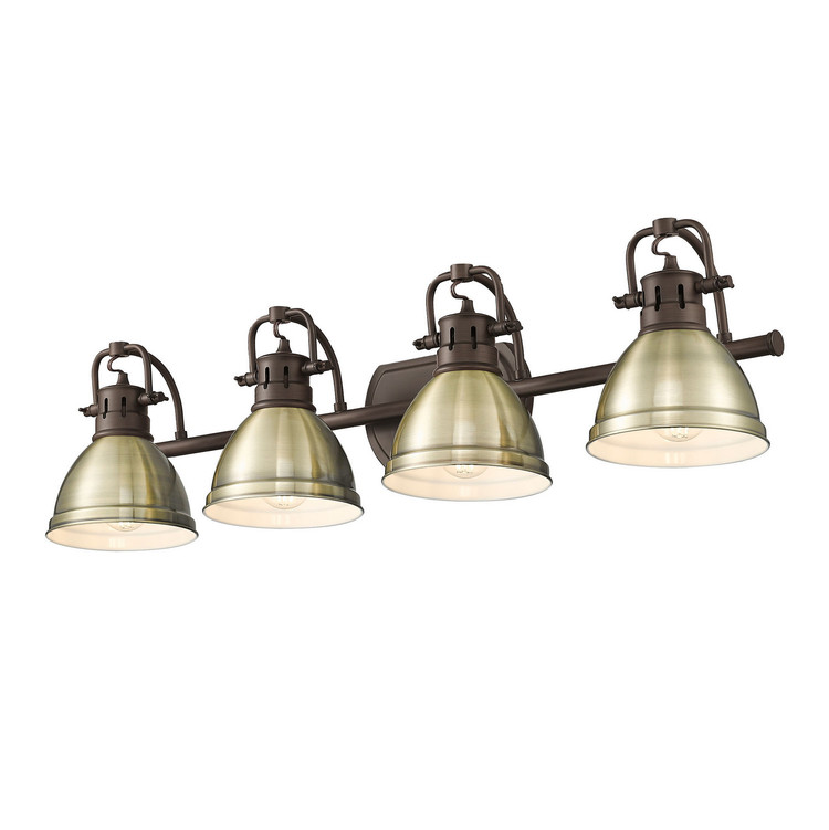 Golden - 3602-BA4 RBZ-AB - Four Light Vanity - Duncan - Rubbed Bronze