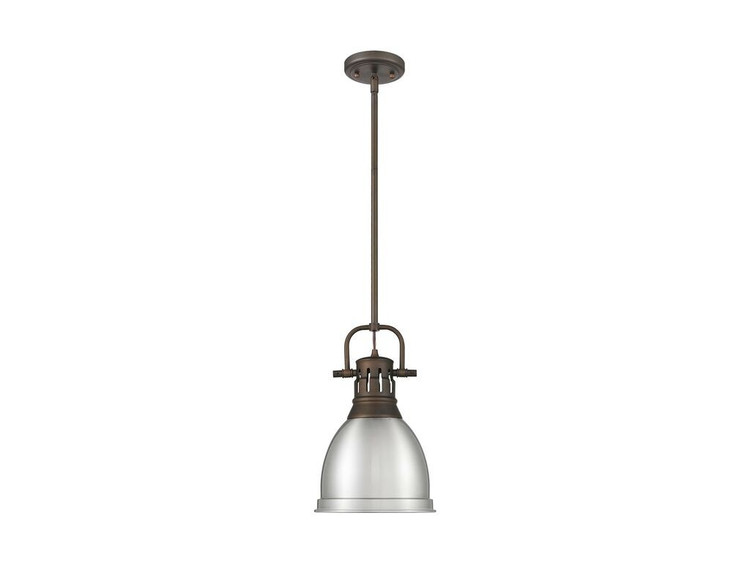 Golden - 3604-S RBZ-PW - One Light Pendant - Duncan - Rubbed Bronze Golden - 3604-S RBZ-PW - One Light Pendant - Duncan - Rubbed Bronze