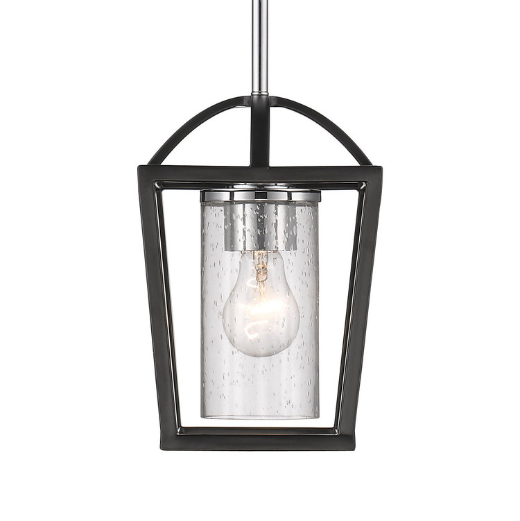 Golden - 4309-M1L BLK-SD - One Light Mini Pendant - Mercer - Matte Black