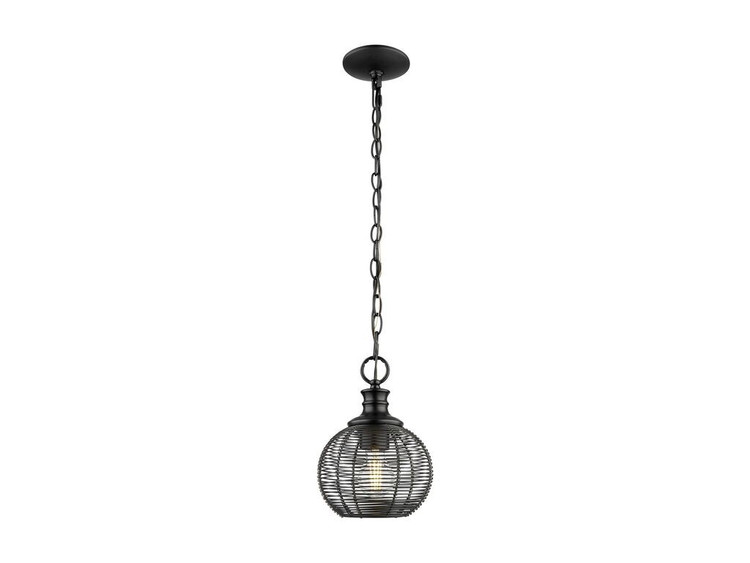 Golden - 6802-M1L BLK - One Light Mini Pendant - Calypso - Matte Black
