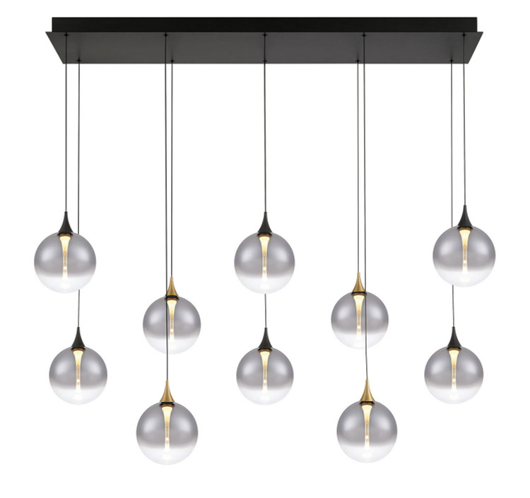 Eurofase - 48934-022 - Ten Light Chandelier - Iissa - Gold-Black