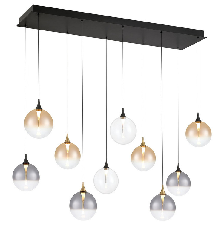 Eurofase - 48934-046 - Ten Light Chandelier - Iissa - Gold-Black