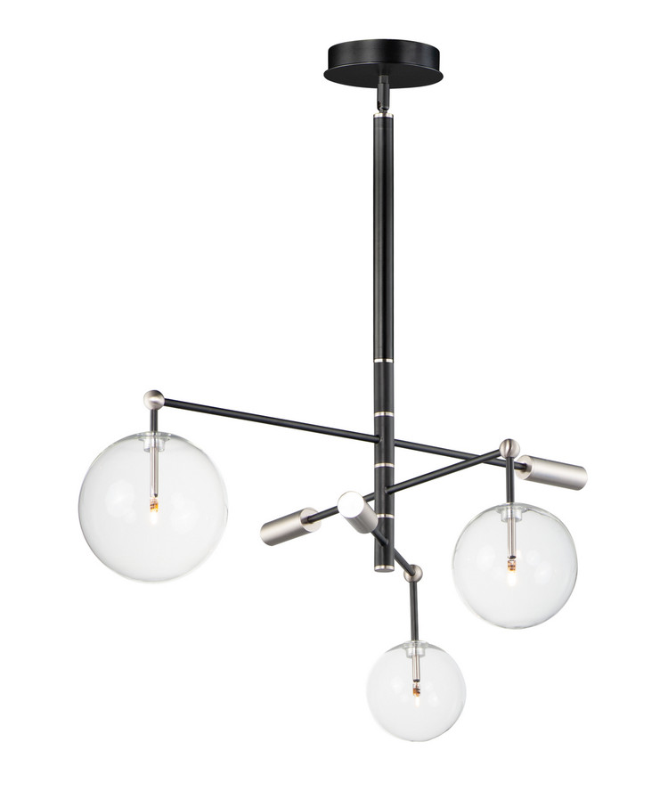 ET2 - E25074-18BKSN - LED Pendant - Global - Black / Satin Nickel