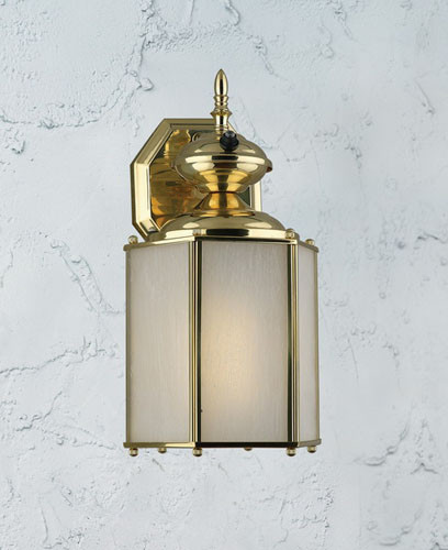 Forte - 10008-01-02 - One Light Outdoor Lantern - Solid Brass B - Solid Brass