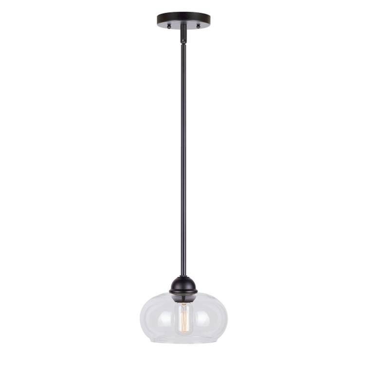 Forte - 2732-01-04 - One Light Mini Pendant - Cameron - Black
