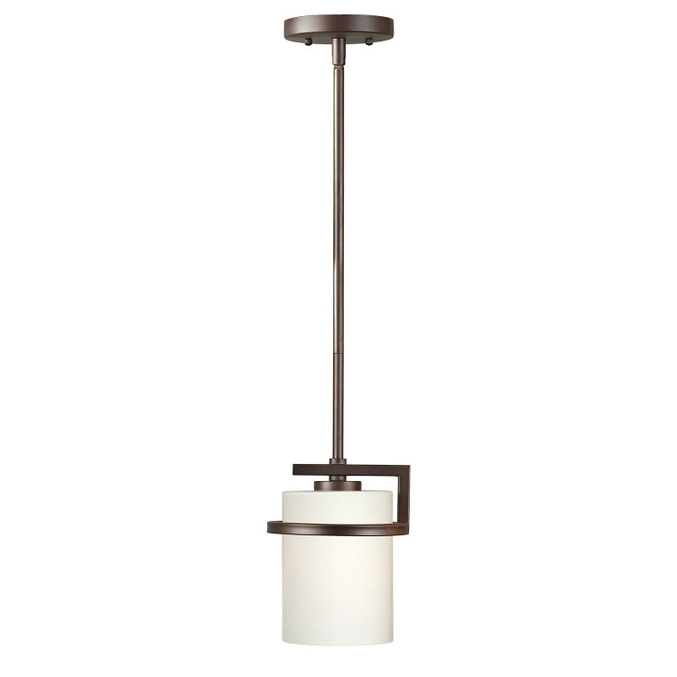 Forte - 2767-01-32 - One Light Mini Pendant - Halo - Antique Bronze