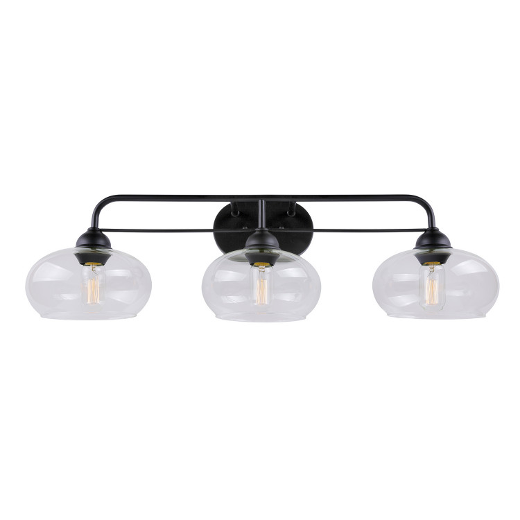 Forte - 5732-03-04 - Three Light Bath Vanity Light - Cameron - Black