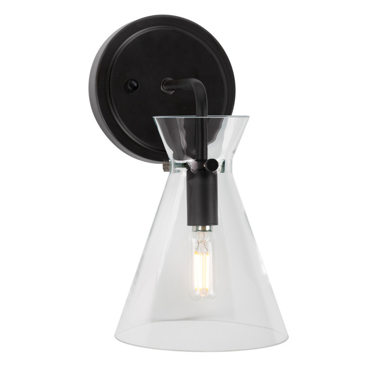 Forte - 5733-01-04 - One Light Wall Sconce - Beaker - Black