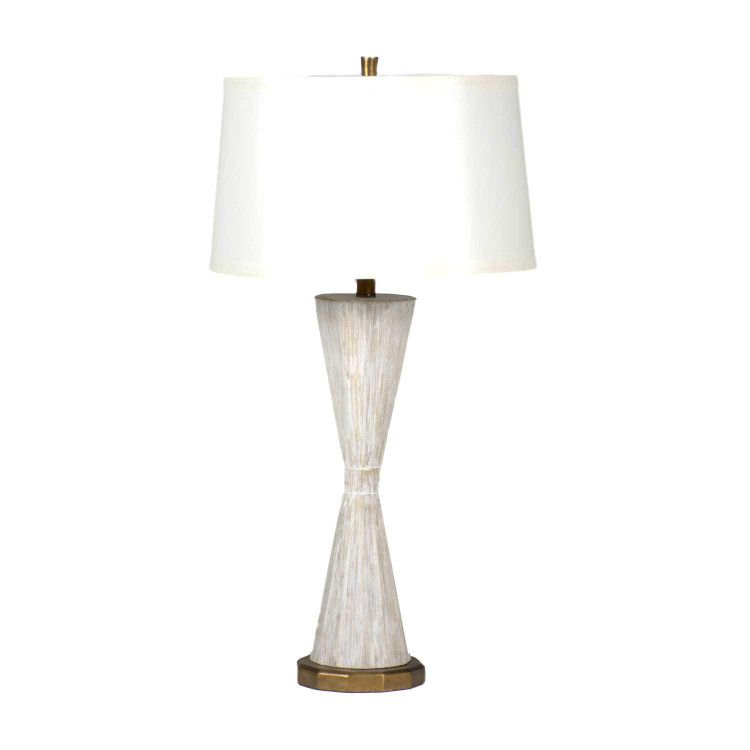 Gabby - SCH-155030 - One Light Table Lamp - Roman - Distressed White|Antique Gold