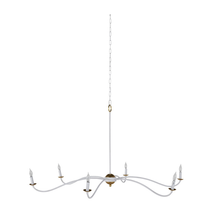 Gabby - SCH-169045 - Six Light Chandelier - Irvine - Plaster White|Vintage Gold
