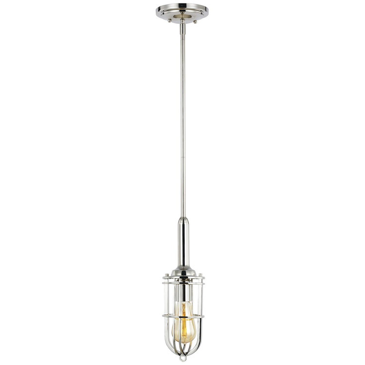 Generation Lighting - P1240PN - One Light Pendant - Urban Renewal - Polished Nickel