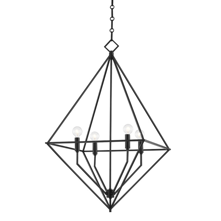Hudson Valley - 3129-AI - Four Light Lantern - Haines - Aged Iron