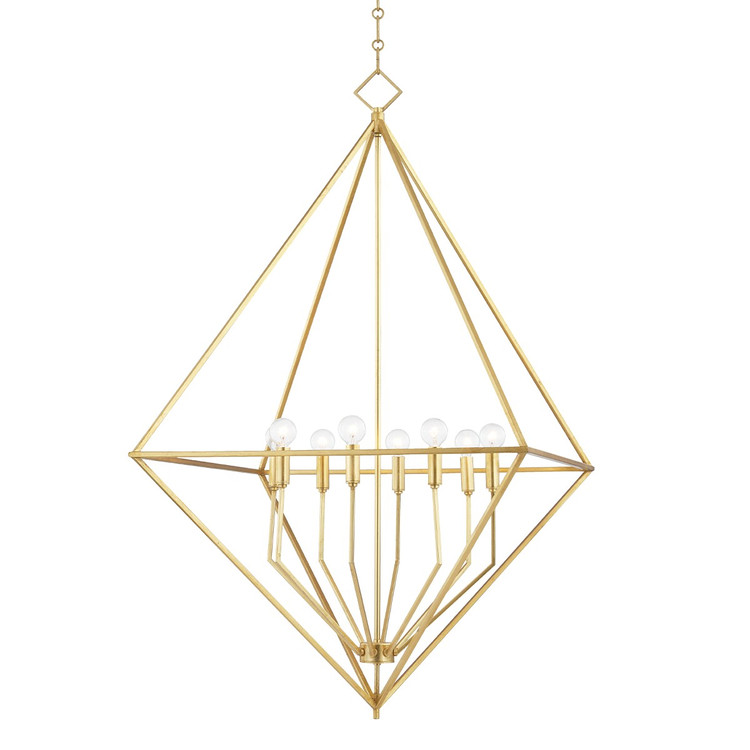 Hudson Valley - 3140-GL - Six Light Lantern - Haines - Gold Leaf